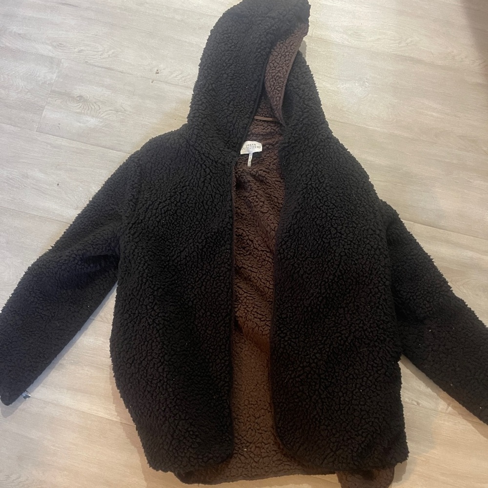 urban outfitters fuzzy coat